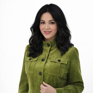 Covington Olive Green Utility Cottagecore Jacket Size M Button Front dopamine